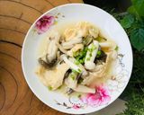 Hình bước làm 3 của món Nấm xào ức gà