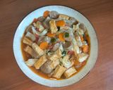 Foto langkah ke 4 dari resep Capcay Sayur Tahu dan Bakso.