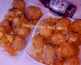 A picture of step 5 of Yam balls.