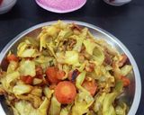 पत्तागोभी की सब्जी (Pattagobhi ki sabzi recipe in Hindi) रेसिपी चरण 3 फोटो