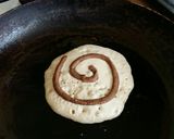 A picture of step 7 of Vickys Cinnamon Roll Pancakes, GF DF EF SF NF.