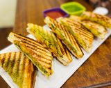 A picture of step 6 of Veg grill sandwich.