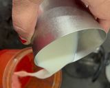 A picture of step 2 of Strawberry Milk shake.