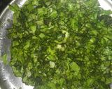 A picture of step 1 of  PALANGA SAGA BHAJASpinach fritters.