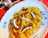 A picture of step 7 of Gur wale chawal.
