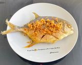 A picture of step 1 of Fried Shortfin Pompano with Crispy Garlics.