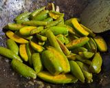 A picture of step 1 of Simple stir fry Parwal ki sabji with ghee roti.