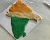 A picture of step 1 of Independence day Almond fudge cake.