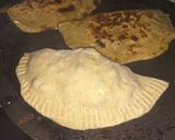 A picture of step 3 of MMC# Post-3 matar paneer, cheesy parantha.