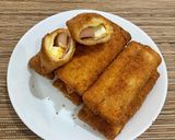 Foto langkah ke 3 dari resep Roti goreng smoked beef, sausage & mayo.