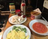 Foto del paso 1 de la receta Arroz con bacalao y garbanzos