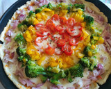 Foto del paso 5 de la receta: 🍕🌈Pizzeta Arcoíris 🌈🍕de harina de arroz 🍚 gluten free