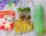 Hình bước làm 1 của món Sâm bí đao,bông cúc