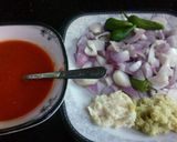 A picture of step 1 of Easy Mutton biryani with homemade ingredients.