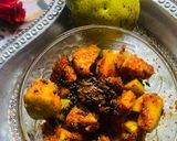 A picture of step 4 of Nashpati pickle.