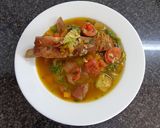 Foto del paso 3 de la receta: Sopa de papas chascadas con costillas y chorizo
