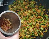 A picture of step 7 of Onion Leaves Stir Fry - North Indian style.
