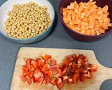 A picture of step 1 of Tahini-Drizzled Roasted Veggies.