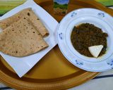 A picture of step 5 of Palak ka saag and ghar ki roti.