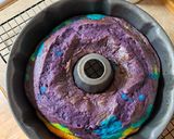 A picture of step 4 of Rainbow Bundt Cake.