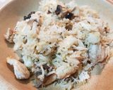 A picture of step 5 of Mushroom Chicken Cheese Baked Rice.
