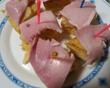 Foto del paso 4 de la receta Pincho de tortilla y lacón asado