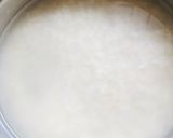 A picture of step 1 of Coconut rice with tricolour Salad.