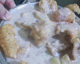 A picture of step 1 of Papdi chaat bhalla.