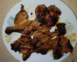 A picture of step 6 of Spicy Drumstick chops.