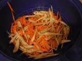 Kinpira Gobo (burdock and carrot kinpira)
