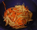 A picture of step 7 of Kinpira Gobo (burdock and carrot kinpira).