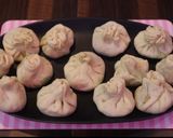 A picture of step 6 of Tandoori momos.