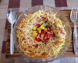 A picture of step 4 of Baked Maggi With Tricolour Veggie.