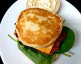 A picture of step 8 of My Big Chicken, Halloumi,Bacon,Red Cheese Slice on Brioche Bun🤩.