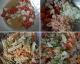 รูปขั้นตอนการทำที่ 1 ของ "ยำพาสต้าทูน่า" Spicy Tuna Pasta Salad 🐟🌶🍀