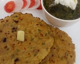 A picture of step 14 of Sarso da saag and makke di roti.