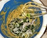 A picture of step 3 of Crispy onion cabbage pakora.