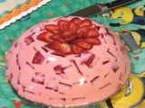 Gelatina de fresa con tres leches