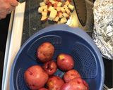 A picture of step 1 of Potato Soup (made with ham and cheese).