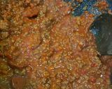 Foto del paso 6 de la receta: Fideos de pimientos asados con salsa boloñesa