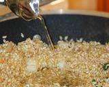 Foto del passaggio 5 della ricetta Risotto con Aragasta e Carpaccio di Salmone Selvaggio