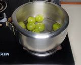 A picture of step 1 of Amla Ki Launji (amla and jaggery).