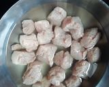 A picture of step 2 of Tandoori soya chaap.