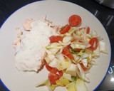 Foto del paso 2 de la receta: Salmón en vaporera de bambú con salsa light de queso azul