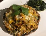 A picture of step 6 of Chorizo stuffed portobellos.