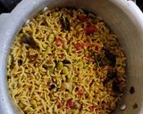 A picture of step 4 of Lima beans pulav (pavta bhat).