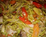Foto langkah ke 3 dari resep Tumis Kembang Pepaya Udang Ebi.