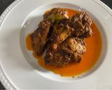 A picture of step 7 of Rendang daging babi.