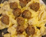 عکس مرحله 12 از دستور Mac & Cheese (مک اند چیز) با گوشت قلقلی 🍝🧀
