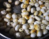 A picture of step 1 of Makhana Bhel.